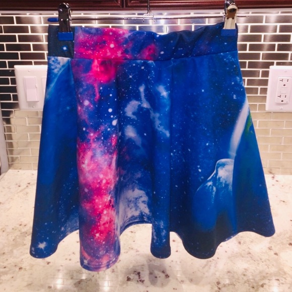 Urban Outfitters Dresses & Skirts - GALAXY MINI skater SKIRT space necessary clothing